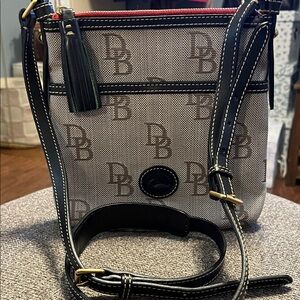 Dooney & Bourke Black and Cream Crossbody Bag